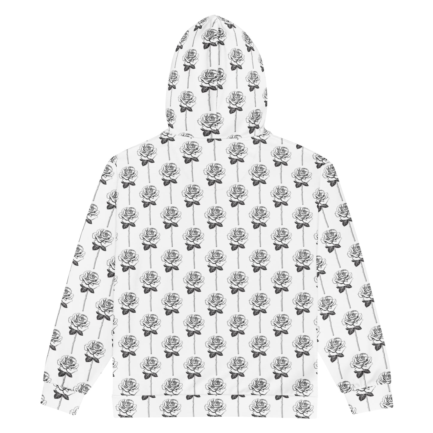 I Rose Scattered White Unisex zip hoodie