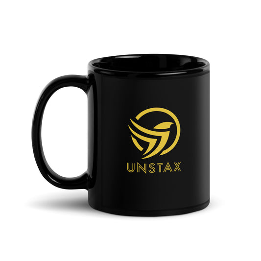 Unstax Black Glossy Mug