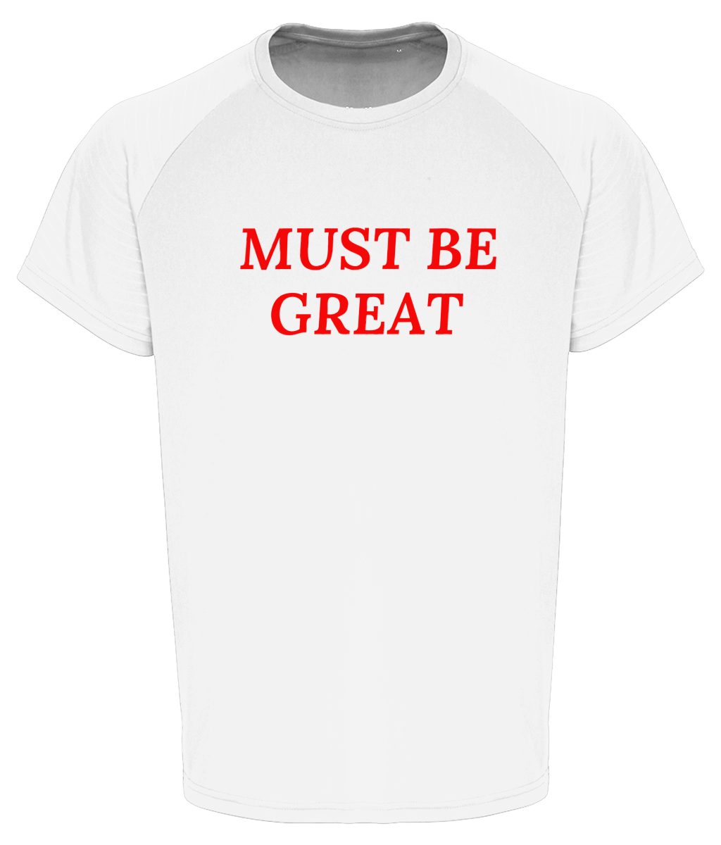 MUST BE GREAT Men's Embossed Dri-fit T-Shirt