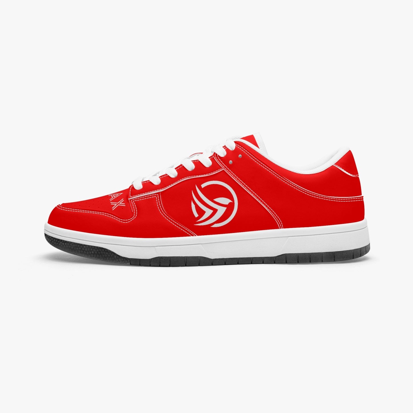 Unstax Red Dunk Stylish Low-Top Leather Sneakers