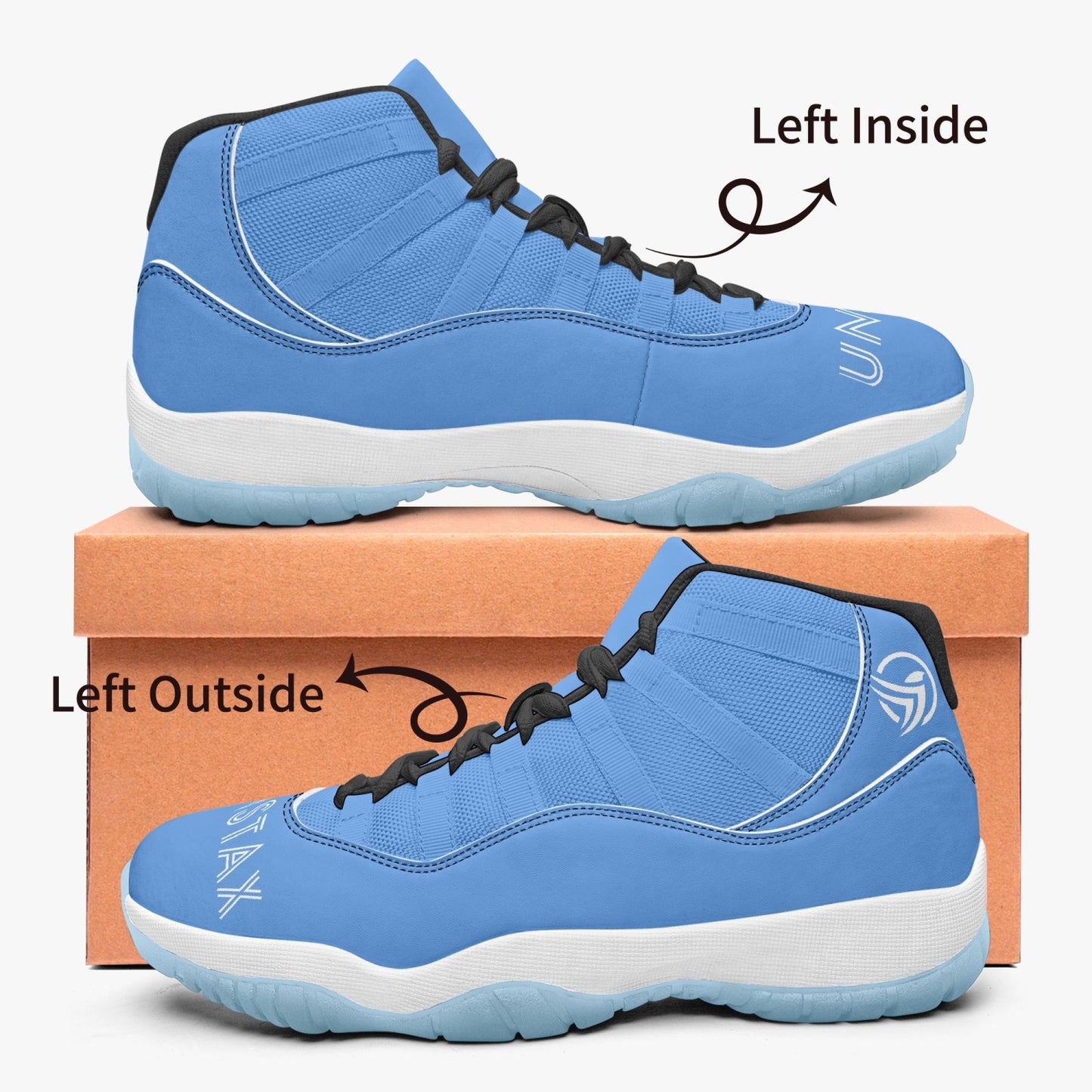 Unstax Bluks Basketball Sneakers -Blue Sole