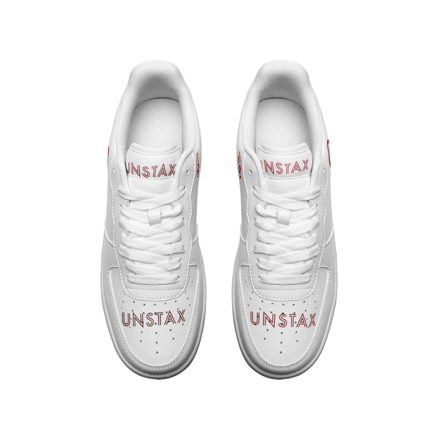 Through All Obstacles Unstax Sneakers(Red on White)