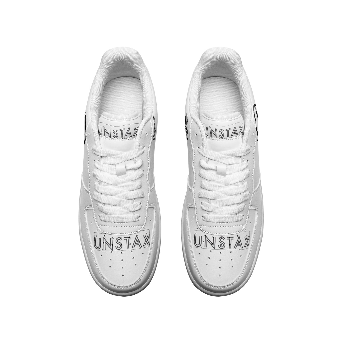 Through All Obstacles Unstax Sneakers(Black on White)