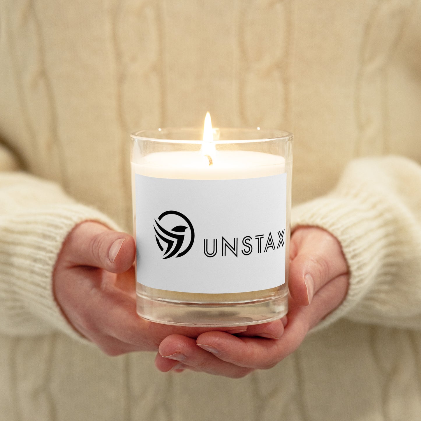 Unstax Glass jar soy wax candle