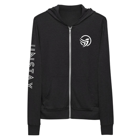 Unstax zip hoodie with Sleeve Print
